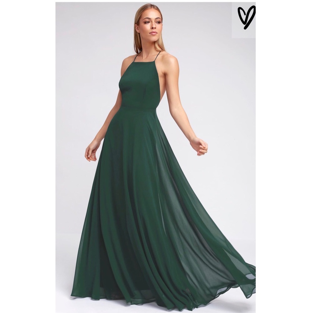 Forest Green Maxi Evening Gown / Maxi